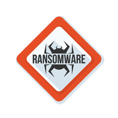 Ransomware Hazard sign