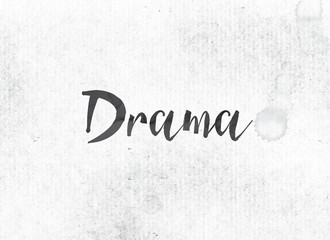 Drama Concept Painted Ink Word and Theme
