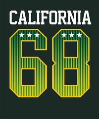 Athletic California  68, t shirt graphic vectors