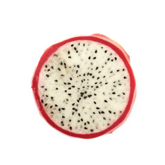 Slice of a dragon fruit isolated