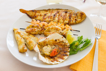 Plate of mixed fish