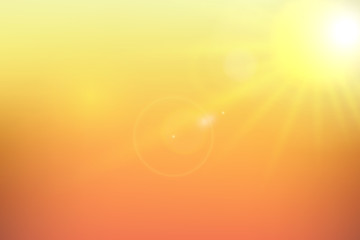 Sunshine yellow background. Vector illustration.
