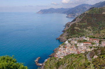 Fototapeta na wymiar Paesaggio marino Liguria Italia