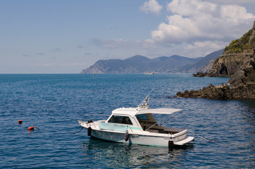 Fototapeta na wymiar Paesaggio con barca