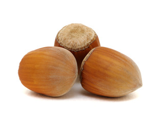Closeup of hazelnuts