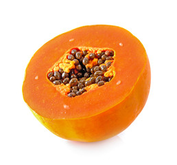 papaya isolated on white background