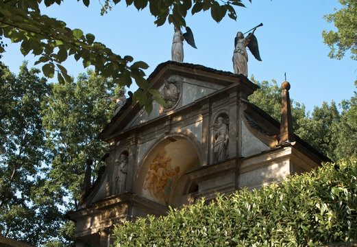 Small country church with frescoes