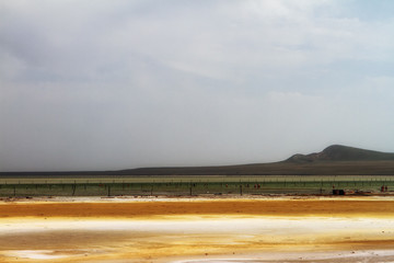Salk lake Baskunchak landscape