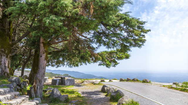 Fototapeta Landscape highest point Monchique mountains in the Algarve in Portugal