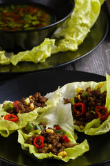 chilli beef lettuce wraps