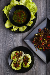 chilli beef lettuce wraps