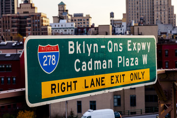 Brooklyn - Queens Expressway Sign
