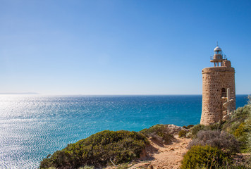Fototapeta na wymiar Faro de Camarinal, Zahara de los Atunes, Cádiz, Andalucía, España