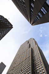 Low Angle Midtown Manhattan Skyscrapers