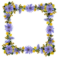 Wild flowers in a frame