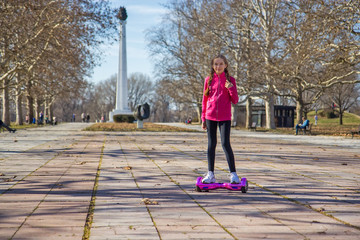 Girl on the hoverboard