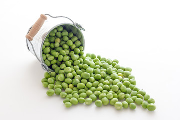 Bunch of biologic delicious green peas