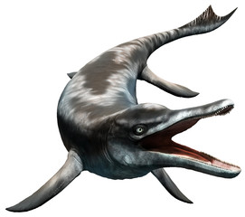 Cymbospondylus from the Triassic era 3D illustration