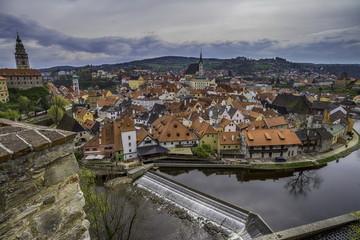 City of Cesky Krumlov in Czech Republic