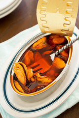 Canned Mussels in Spicy Escabeche Sauce