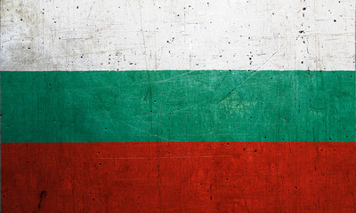 Flag of Bulgaria, with an old metal texture