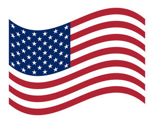 Fototapeta premium American Flag Official symbol of the state