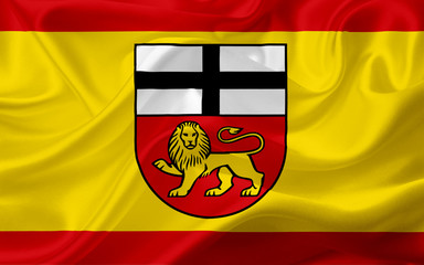 Flag of Bonn, Germany, with waving fabric texture