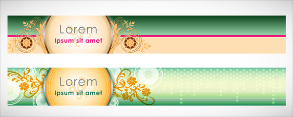 Obraz premium Vector Header Horizontal Web Menu Design. Vector and Illustration, EPS 10.