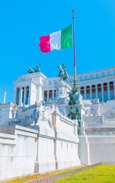 National monument to Vittorio Emanuele II (Victor Emmanuel II). Altare della Patria