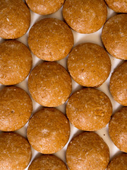 Fresh home made cookies isolated on white background. Top view