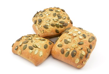 bułki z ziarnami dyni