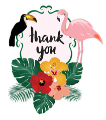 Obraz premium vector thank you card