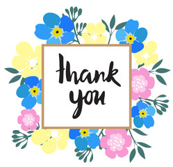 Vector thank you card