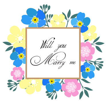Vector Marry Me Card