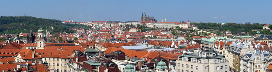 Naklejka na ściany i meble Prague, Czech Republic, panorama