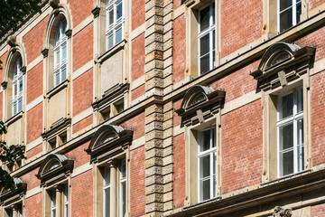 beautiful old  building facade , historic architecture