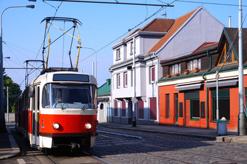 Tram in Prague, Czech Republic