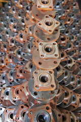 Industrial background from part of valves