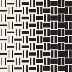 Vector Seamless Geometric Pattern. Halftone gradient color transition. Woven Lines Simple Lattice