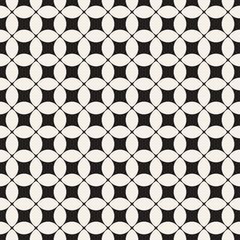 Vector Seamless Black And White Geometric Lines Pattern. Abstract Geometric Background Design