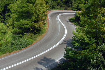 Fototapeta premium Challenging curves with tire marks