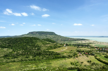 Fototapeta na wymiar View to Badacsony from Szigliget, Hungary