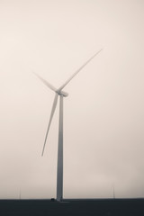 Large Windmill on Foggy Day 