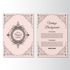 Vintage flyer background Design Template