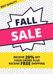 Flat design sale website banner template