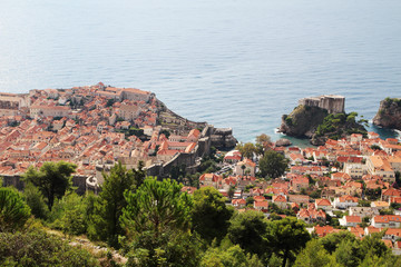 Fototapeta na wymiar View of old town of Dubrovnik, Croatia 