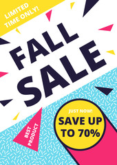 Flat design sale website banner template