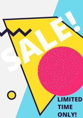 Flat design sale website banner template