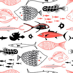 Vector graphics of a sea pattern