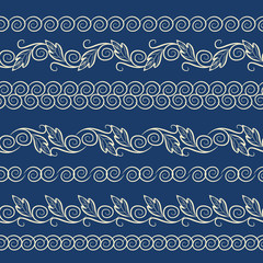 Traditional East style, ornamental floral elements. Mehndi pattern. 